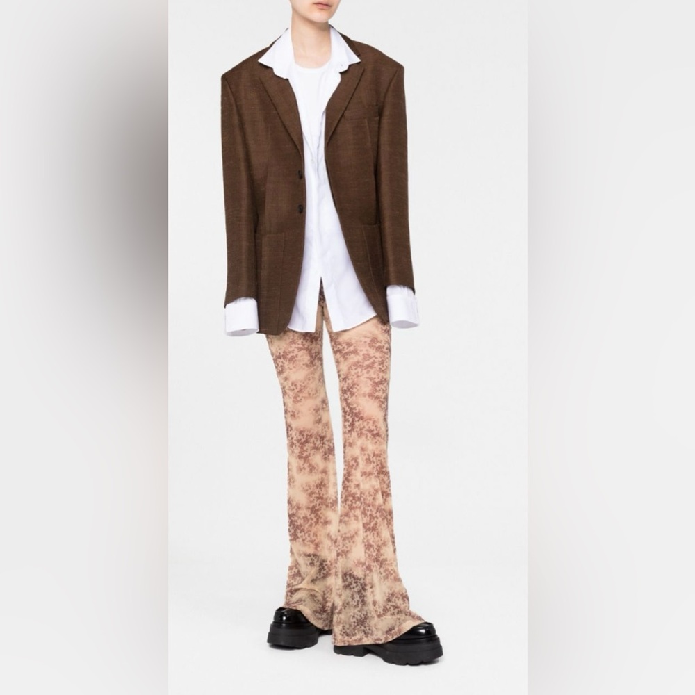 Commission flared mesh trousers - Picture 3 of 9